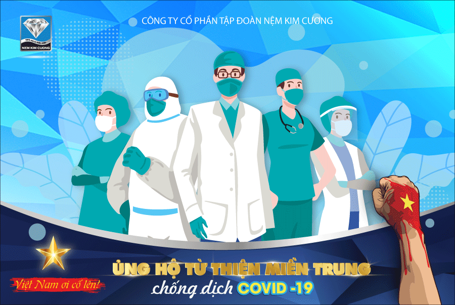 Đệm Kim Cương hỗ trợ từ thiện tuyến đầu chống dịch COVID-19 tại tâm dịch miền Trung