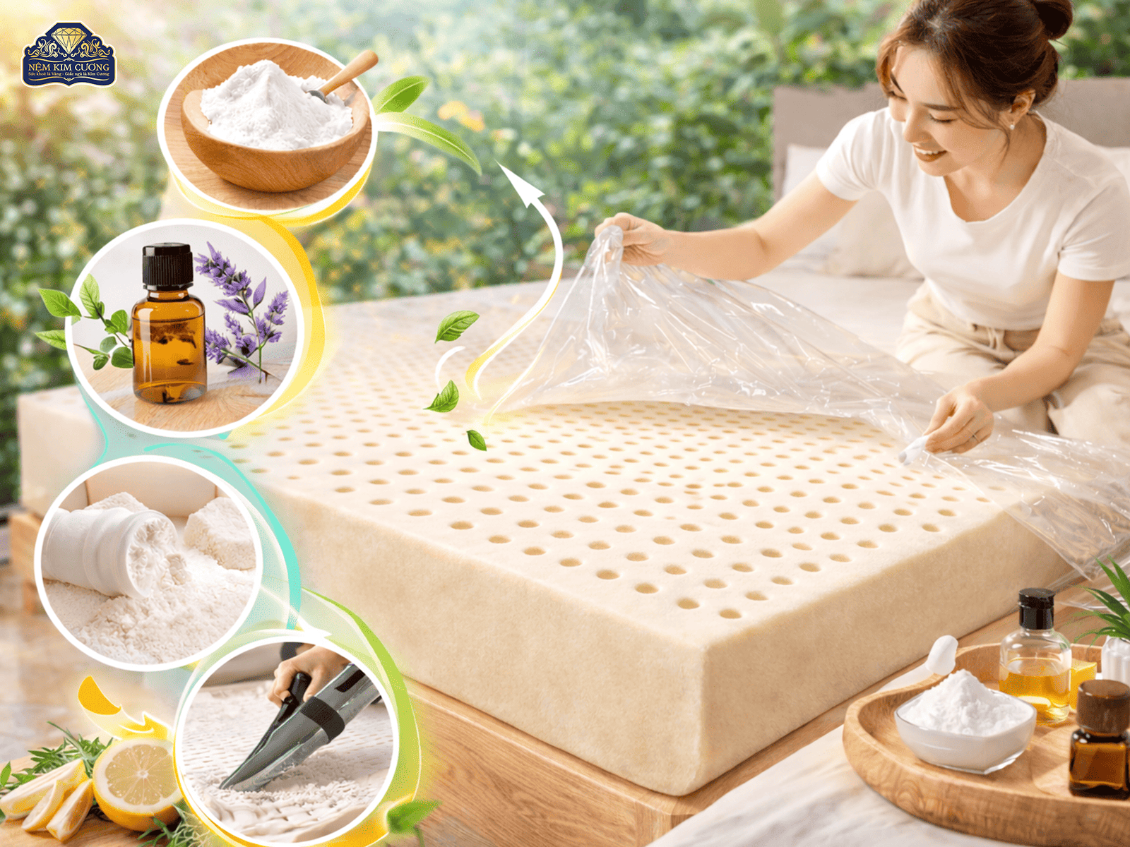 CÁCH KHỬ MÙI NỆM CAO SU MỚI VÀ NỆM CŨ HIỆU QUẢ TẠI NHÀ (2026)