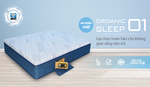 NỆM LÒ XO KÉT ORGANIC SLEEP 01- LỰA CHỌN HOÀN HẢO CHO KHÔNG GIAN SỐNG TIỆN NGHI