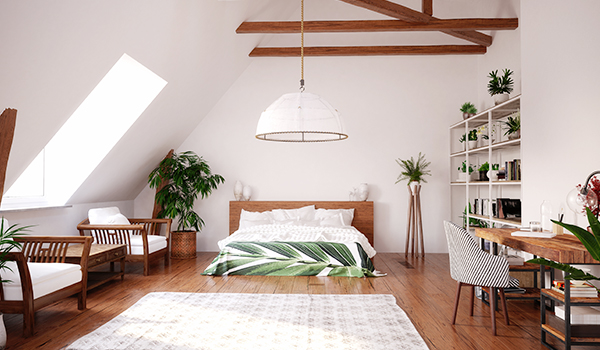 Recreate childhood with attic bedroom style