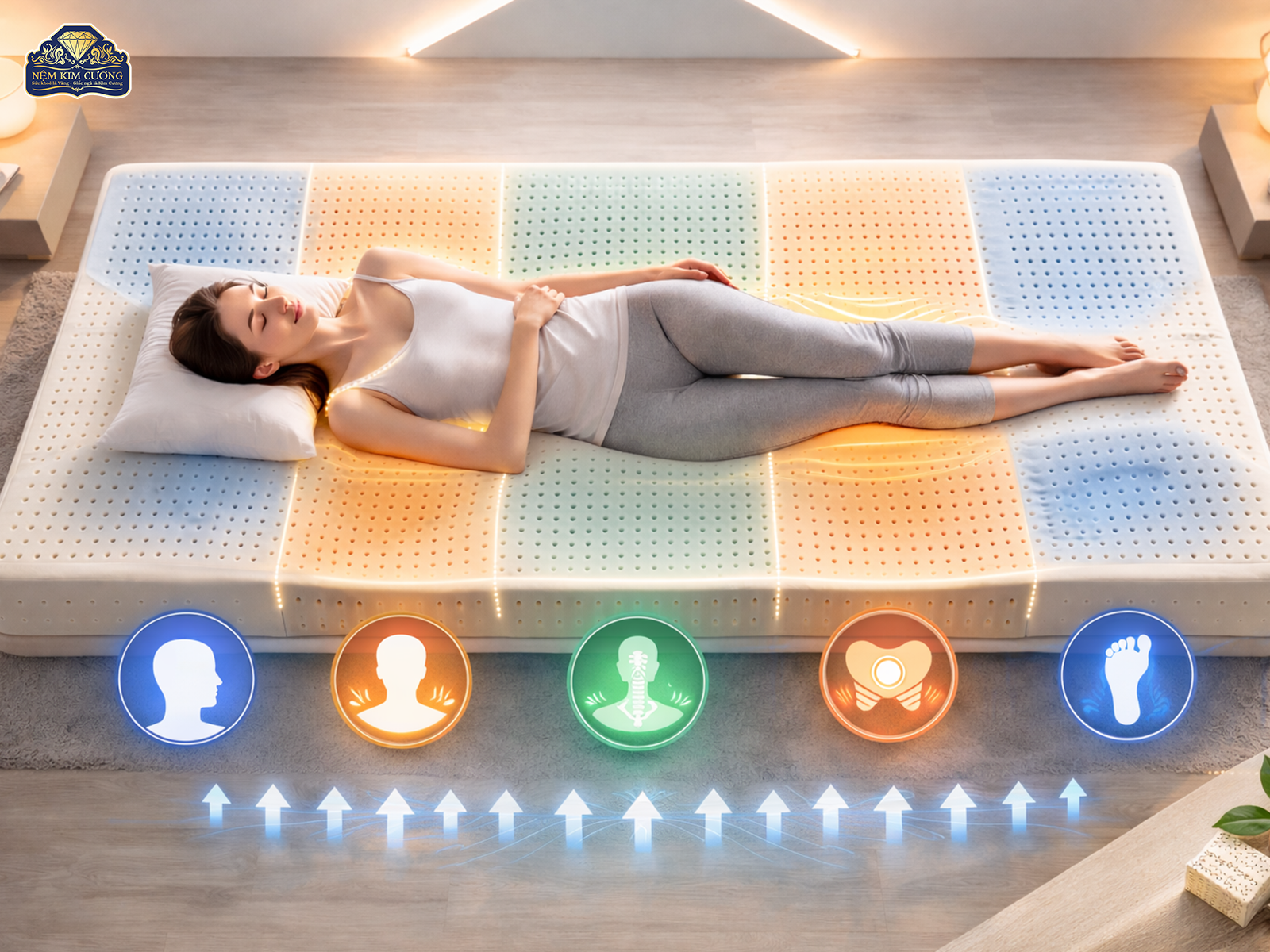 TƯ THẾ NGỦ ĐÚNG VÀ NỆM CÔNG THÁI HỌC: CHÌA KHÓA GIẢI TỎA ĐAU NHỨC